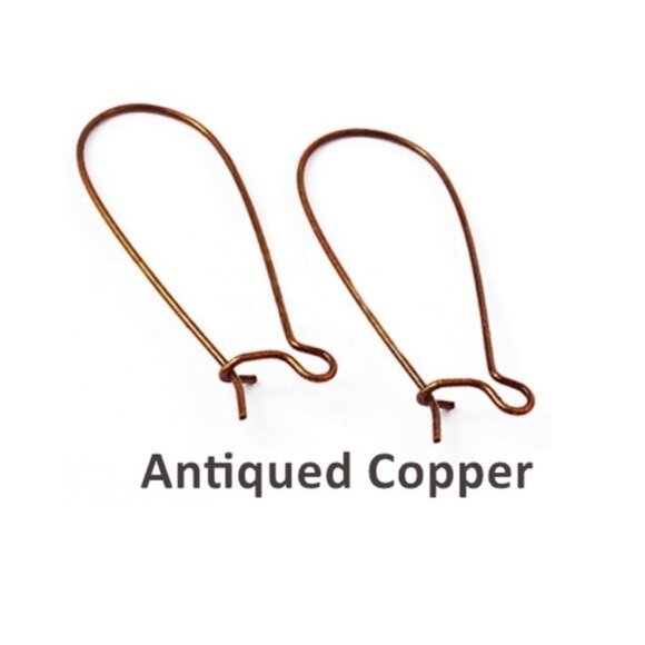 Rose Quartz Earrings with Copper Hooks - Picture 4 of 9